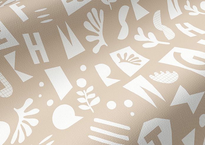 Alphabet, Rustic Brown - Twist&Fit Roller Blind - Image 4
